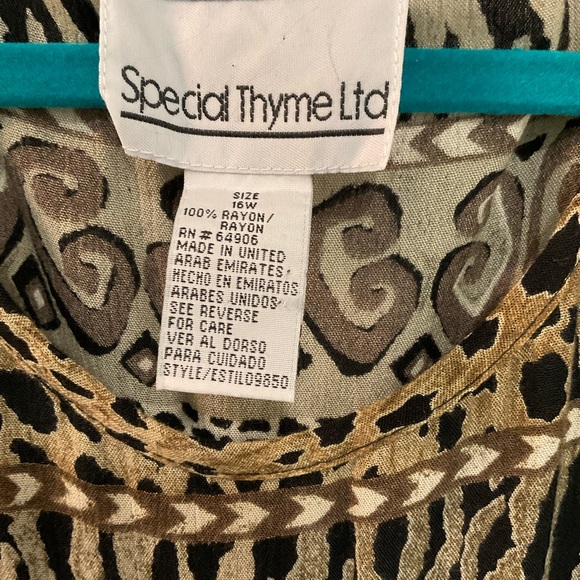 Size 16 rayon animal print dress - Picture 2 of 3